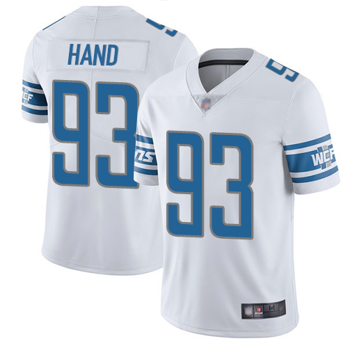 Detroit Lions Limited White Men Dahawn Hand Road Jersey NFL Football #93 Vapor Untouchable->youth nfl jersey->Youth Jersey